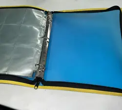 Pokemon Zip Card Album Binder 3 Ring Original 1999 Game Freak Nintendo Blue - Image 4