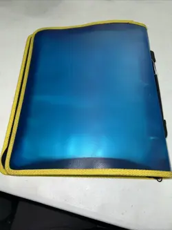 Pokemon Zip Card Album Binder 3 Ring Original 1999 Game Freak Nintendo Blue - Image 5