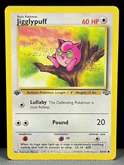 Jigglypuff 54/64 1st Edition Jungle - LP Vintage Pokemon Card 1999 WOTC - Image 1