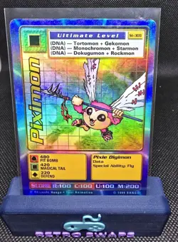 PIXIMON St-30s Holo Foil - 1999 Bandai - Vintage Digimon Card Game - Image 1