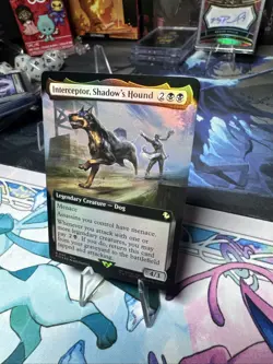 MTG Interceptor, Shadow's Hound Extended Art Foil Final Fantasy 147 FF6 Rare - Image 3