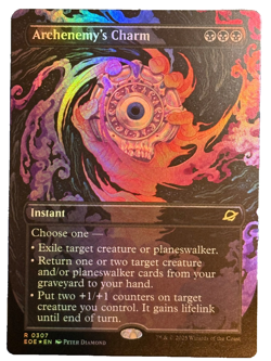 Archenemy's Charm Edge of Eternities Borderless Surreal Space FOIL NM MtG - Image 1