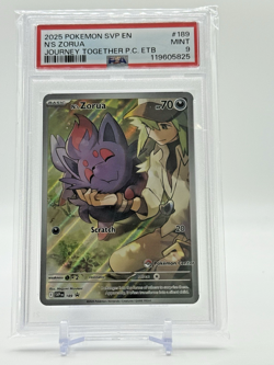 2025 Pokemon N'S ZORUA #189 POKEMON CENTER STAMPED BLACK STAR PROMO PSA 9 🔥 - Image 1