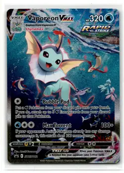 2021 Pokemon Black Star Promo TCG #SWSH182 Vaporeon VMax Full Art - Image 1