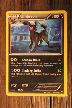 Umbreon 60/108 Dark Explorers Regular Black and White Pokemon TCG - Image 1