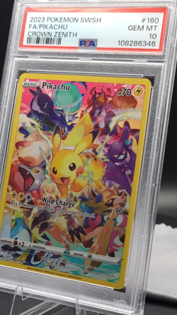 Pikachu 160/159 ** PSA 10 ** Secret Crown Zenith Holo Pokemon TCG Card - Image 2