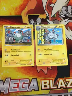 D1066 POKEMON TCG PLASMA STORM 2012 MAGNEMITE 42 MAGNETON 45 HP-DMG - Image 1