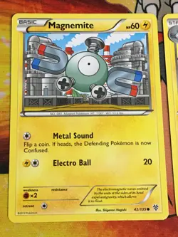 D1065 POKEMON TCG PLASMA STORM 2012 MAGNEMITE 42 MAGNETON 45 HP-DMG - Image 2