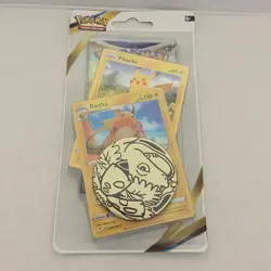 New Pokemon Pikachu/Raichu Brilliant Stars Blister Pack + Coin - Image 1