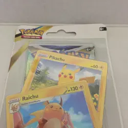 New Pokemon Pikachu/Raichu Brilliant Stars Blister Pack + Coin - Image 2