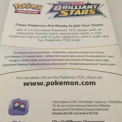 New Pokemon Pikachu/Raichu Brilliant Stars Blister Pack + Coin - Image 5