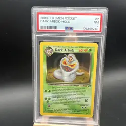 Dark Arbok 2/82 Team Rocket Holo 2000 Pokemon PSA 7 - Image 1