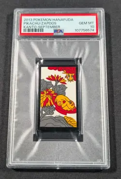 2013 Pokemon Hanafuda Pikachu Zapdos PSA 10 GEM MINT Kanto September - Image 1