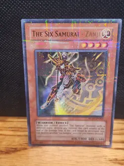 yugioh The Six Samurai - Zanji HL05-EN005 Ultra Parallel Rare Hobby League LP - Image 1