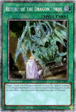 YuGiOh! Return of the Dragon Lords RA03-EN060 - Platinum Secret Rare 1st Edition - Image 1