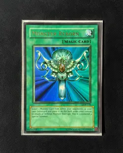 Yugioh! Monster Reborn LOB-118 | Faded & Wavy Unlimited Misprint - NM - Image 2