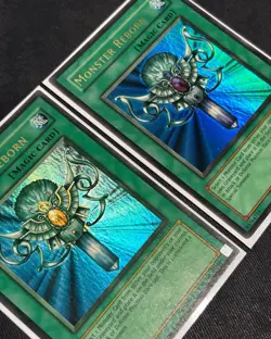 Yugioh! Monster Reborn LOB-118 | Faded & Wavy Unlimited Misprint - NM - Image 3