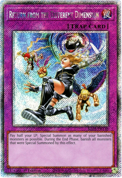 YuGiOh! Return from the Different Dimension RA03-EN140 Platinum Secret Rare 1st - Image 1