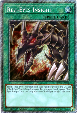 YuGiOh! Red-Eyes Insight - RA03-EN061 - Platinum Secret Rare - 1st Edition NM/M - Image 1