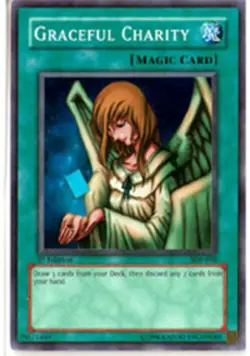 Yugioh! LP Graceful Charity - SDP-040 - Super Rare - 1st Edition Lightly Played, - Image 1