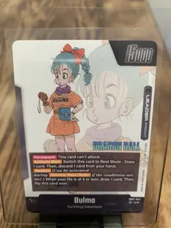 Bulma SB01-045 Gold Leader Dragon Ball Manga Booster Card Fusion World - Image 3
