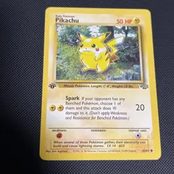 1st Edition Pikachu 60/64 Jungle Common Pokemon Card LP/NM - Image 1