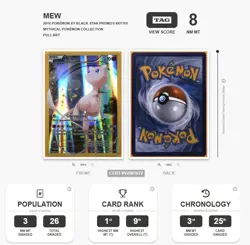 TAG 8 Mew XY110 - Mythical Pokemon Collection Promo Graded Full Art Card - Image 3