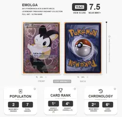TAG 7.5 Emolga RC23/RC25 Legendary Treasures - Radiant Collection Pokemon Card - Image 3