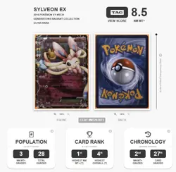 TAG 8.5 Sylveon EX RC21/RC32 Generations Radiant Collection Pokemon Graded Card - Image 3