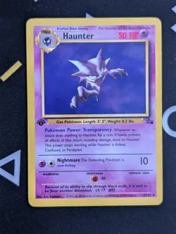 Pokemon Card Haunter Fossil 1st Edition Rare 21/62 Near Mint - Image 1