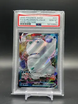 Pokemon Vivid Voltage 037 Full Art Galarian Darmanitan VMAX PSA 10 Card GEM MINT - Image 1