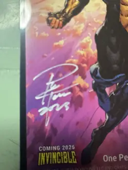 SIGNED BY ARTIST PHILLIP TAN : OverPower Card Game 2025 Invincible Promo Card - Image 2