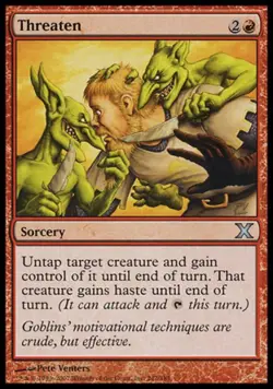 Threaten - Light Play MTG 10th Edition - Image 1