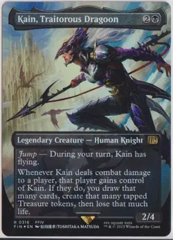 MTG Kain, Traitorous Dragoon (Borderless) Final Fantasy Foil - Image 1