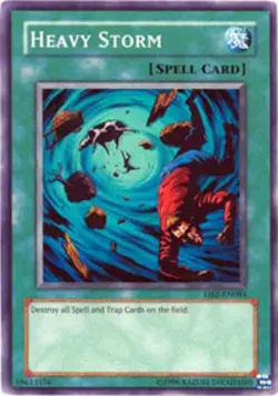 Heavily Played Heavy Storm - DB2-EN084 - Super Rare - Unlimited Edition - YuGiOh - Image 1