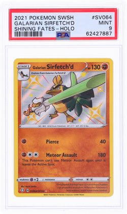 2021 Pokemon Sword and Shield Shining Fates Galarian Sirfetch'D PSA 9 - Image 1
