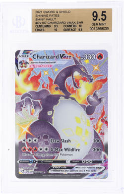 2021 Pokemon Sword and Shield Shining Fates Charizard Vmax Shiny Vault BGS 9.5 - Image 1