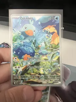 Ducklett AR 109/086 White Flare Pokemon Card Game English mint - Image 2