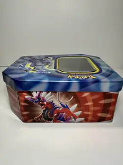 Pokemon EMPTY Miraidon Tin For Display or Storage ONLY TIN - Image 5