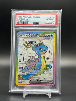 2024 POKEMON SCR EN-STELLAR CROWN ULTRA RARE #158 LAPRAS EX PSA 10 - Image 1
