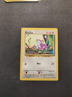 Rattata 61/102 Base Set Pokemon NM - Image 1