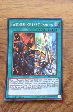 YUGIOH Pantheism of the Monarchs (SR01-EN023) Super Rare 1st Edition . - Image 2
