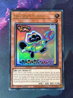 Yugioh - Lollipo Yummy (NM) - Ultra Rare - JUSH-EN018 - New Set - Meta - Image 1