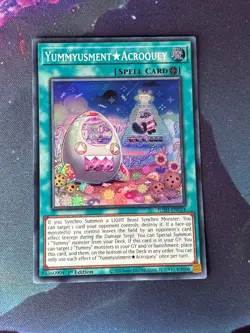 Yugioh - Yummyusment Acroquey (NM) - Super Rare - JUSH-EN024 - New Set - Meta - Image 1
