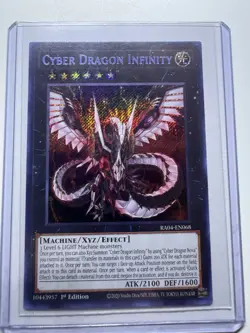 2025 Yugioh1st Edition Cyber Dragon Infinity QC Secret #RA04-EN068 - Image 1