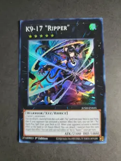 K9-17 "Ripper" JUSH-EN035 Super Rare Yugioh Justice Hunters - Image 1