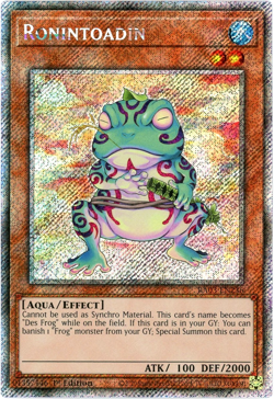 YuGiOh! Ronintoadin - RA03-EN236 - Platinum Secret Rare 1st Edition - NM/M - Image 1