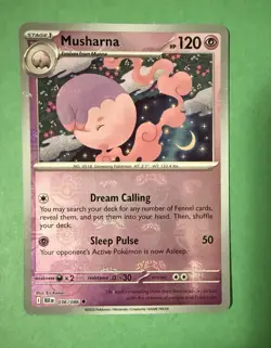Musharna 036/086 SV: Black Bolt Master Ball Reverse Pokemon TCG Card NM/M - Image 1