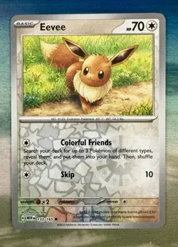 Eevee Reverse Holo 133/165 Scarlet & Violet 151 Pokemon Card TCG NM - Image 1