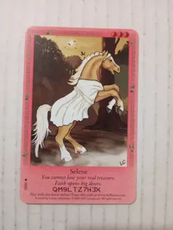 Bella Sara TCG Selene 25/55 2007 Ancient Lights Common Horse Trading Card - Image 1